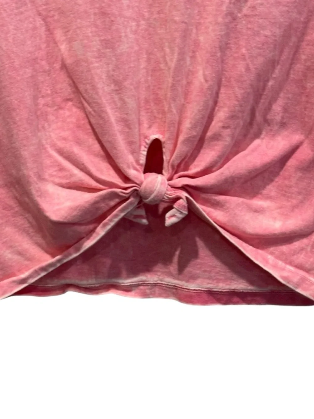 Vans Pink Acid Wash Short Sleeve Tied Knot Pullover Top Women’s Size Small - Picture 2 of 7